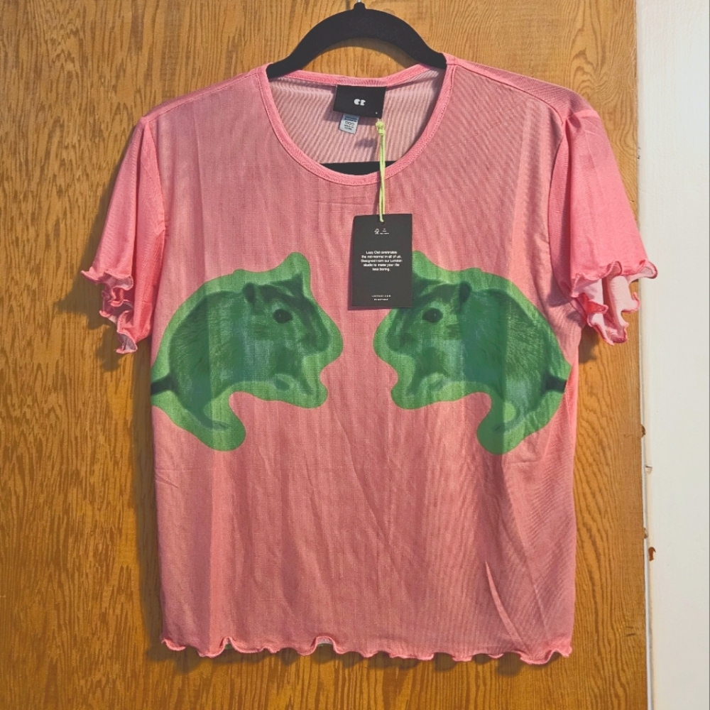 NWT Lazy Oaf mesh top